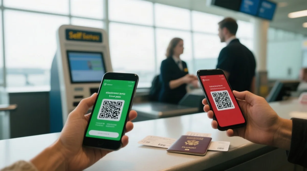 Green vs Red QR Code and Airport Assistance